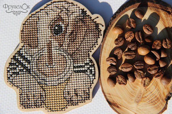 DIY Cross stitch kit on wood
