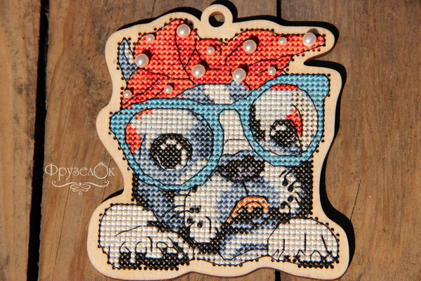 DIY Cross stitch kit on wood