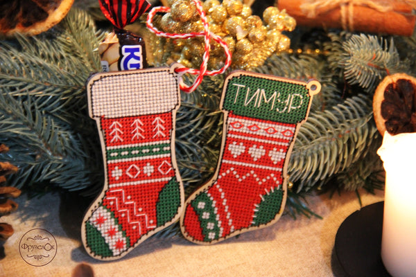 DIY Cross stitch kit on wood