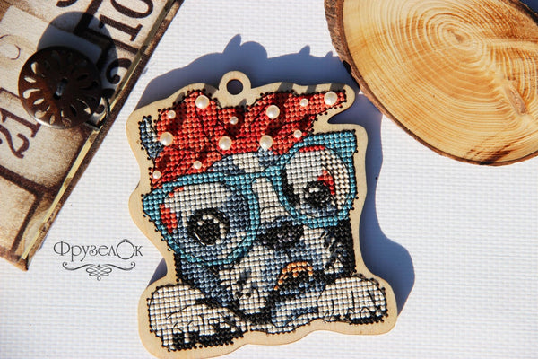 DIY Cross stitch kit on wood