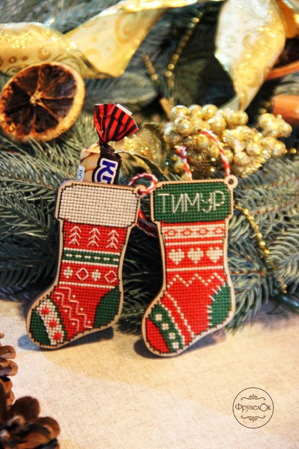 DIY Cross stitch kit on wood