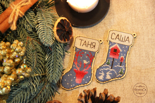 DIY Cross stitch kit on wood