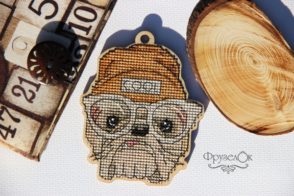 DIY Cross stitch kit on wood