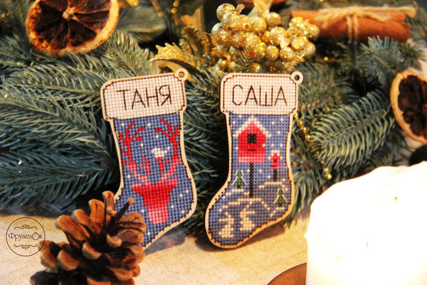 DIY Cross stitch kit on wood