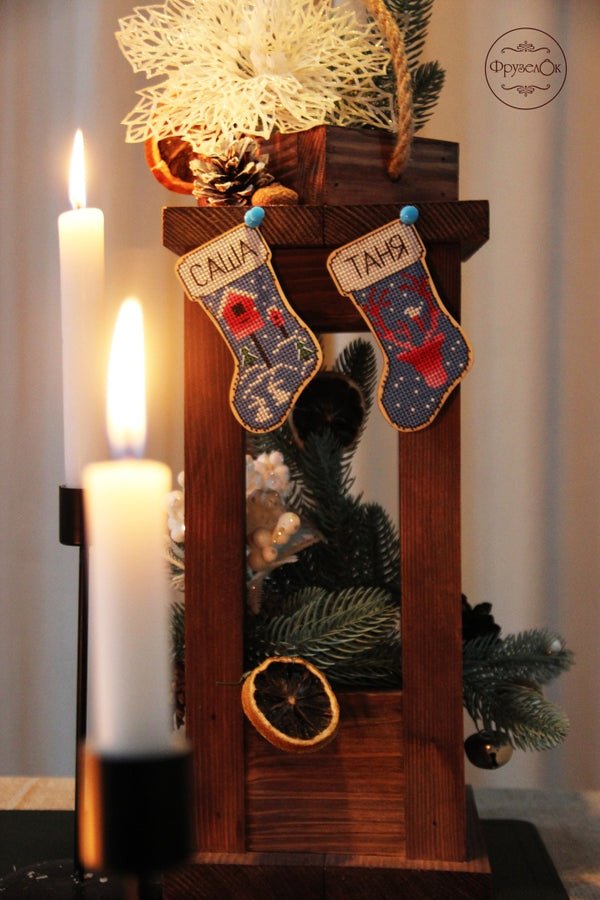 DIY Cross stitch kit on wood