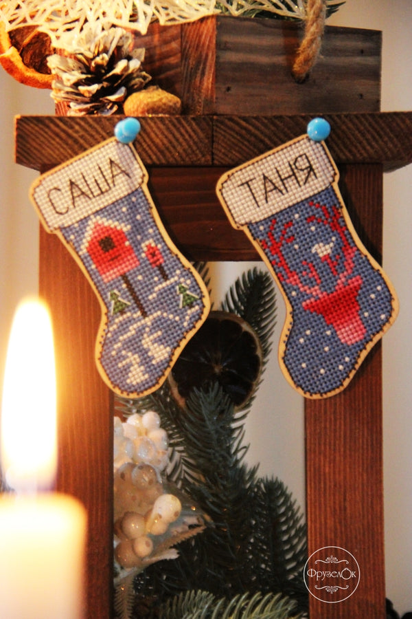 DIY Cross stitch kit on wood