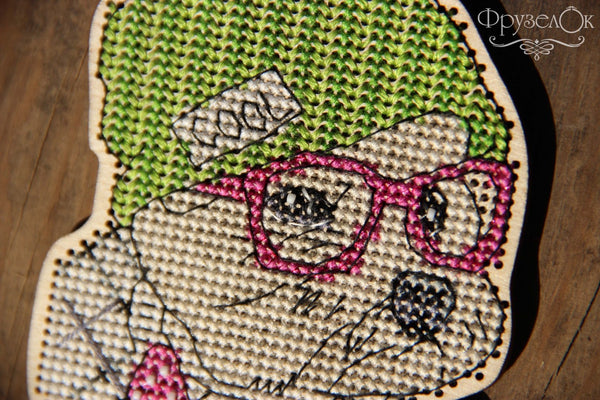 DIY Cross stitch kit on wood