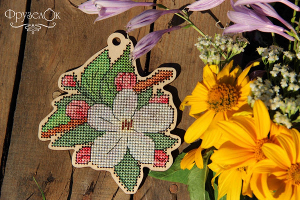 DIY Cross stitch kit on wood