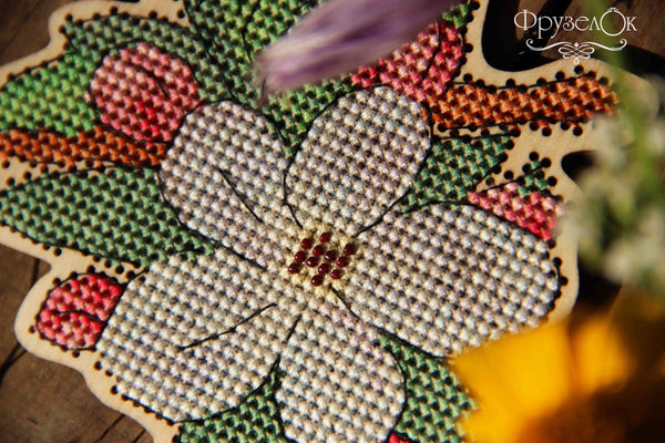 DIY Cross stitch kit on wood