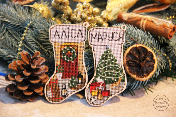 DIY Cross stitch kit on wood