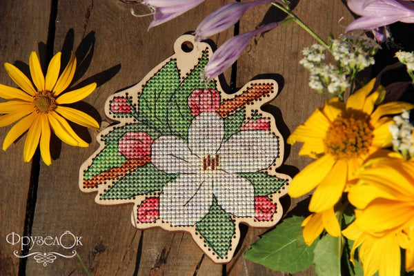 DIY Cross stitch kit on wood