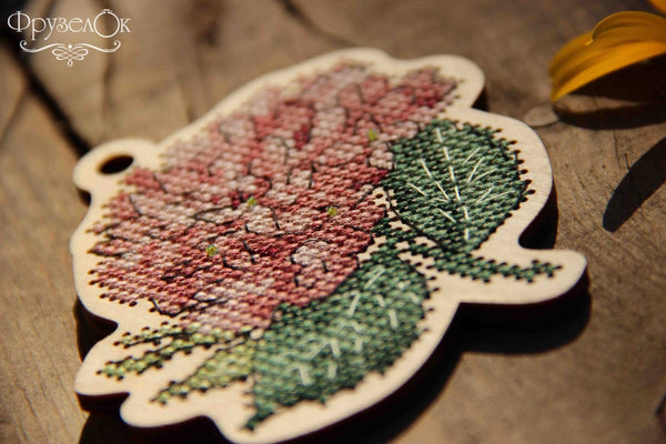 DIY Cross stitch kit on wood