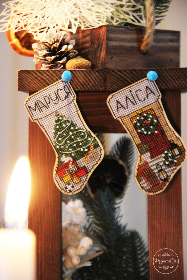 DIY Cross stitch kit on wood