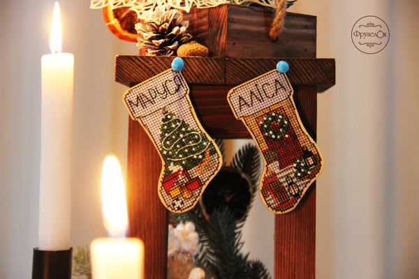 DIY Cross stitch kit on wood