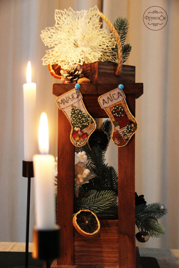 DIY Cross stitch kit on wood