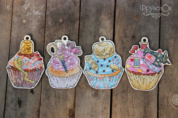 DIY Cross stitch kit on wood