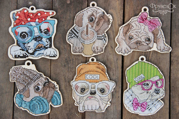 DIY Cross stitch kit on wood