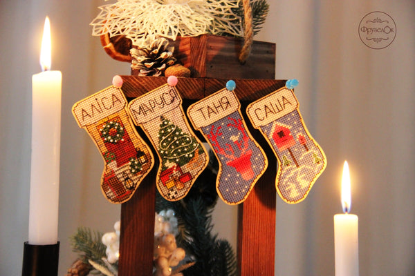 DIY Cross stitch kit on wood