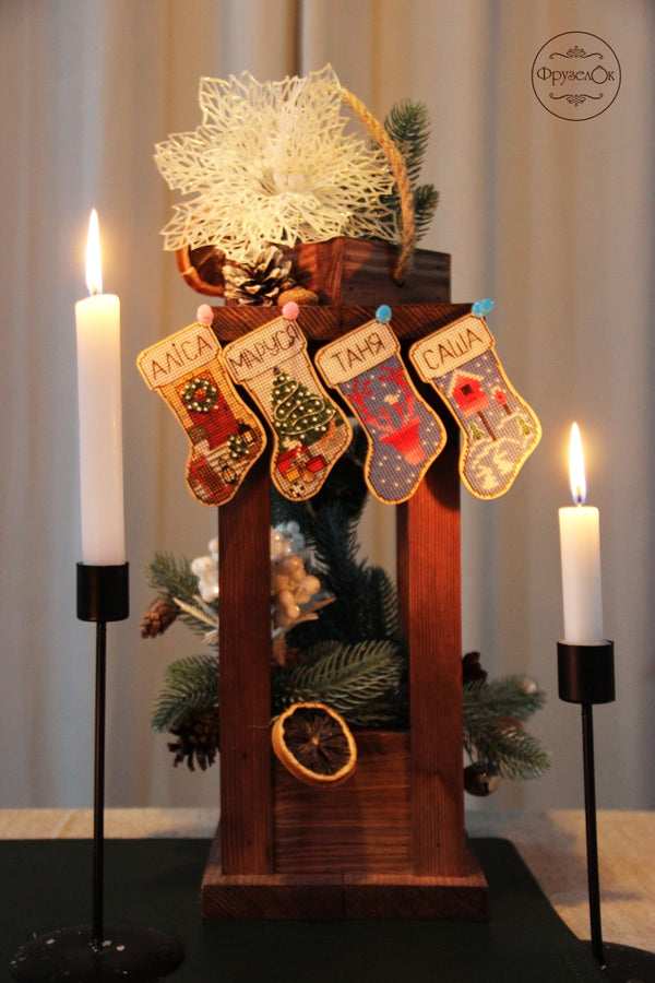 DIY Cross stitch kit on wood