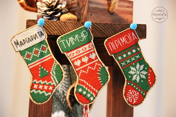 DIY Cross stitch kit on wood