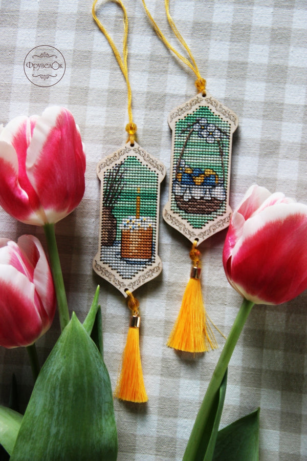 DIY Cross stitch kit on wood