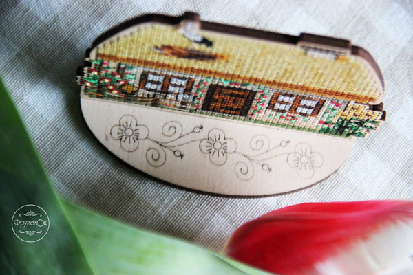DIY Cross stitch kit on wood