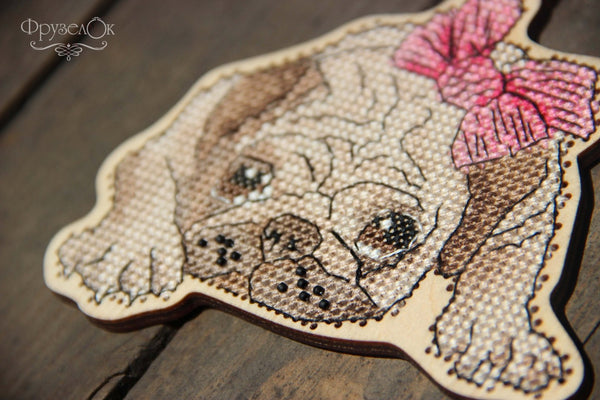 DIY Cross stitch kit on wood