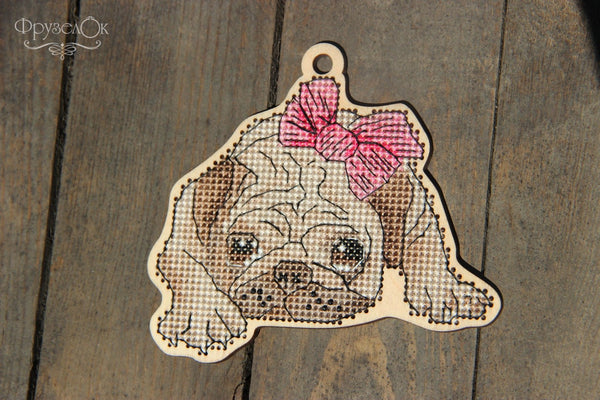 DIY Cross stitch kit on wood