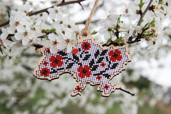 DIY Cross stitch kit on wood