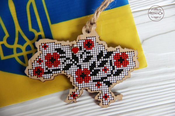 DIY Cross stitch kit on wood