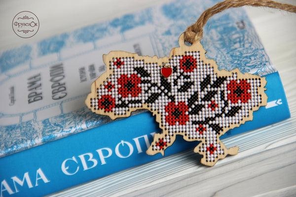 DIY Cross stitch kit on wood