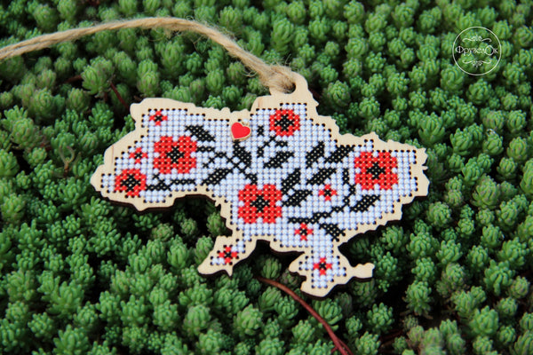 DIY Cross stitch kit on wood