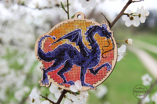 DIY Cross stitch kit on wood