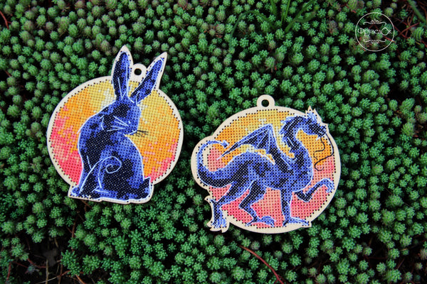 DIY Cross stitch kit on wood