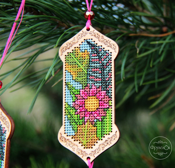 DIY Cross stitch kit on wood