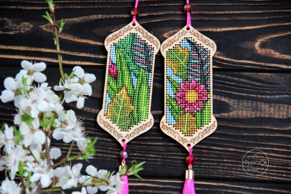 DIY Cross stitch kit on wood