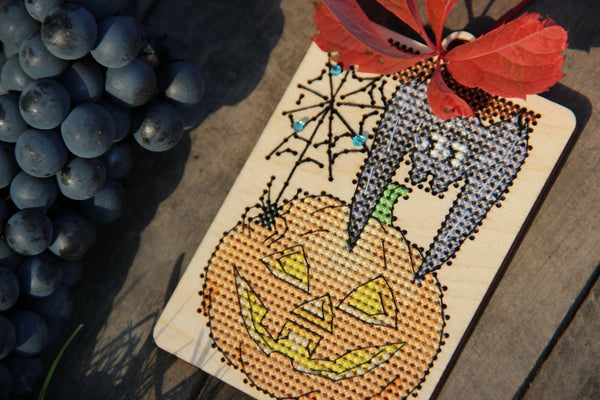 DIY Cross stitch kit on wood