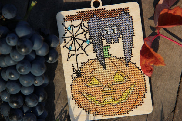 DIY Cross stitch kit on wood