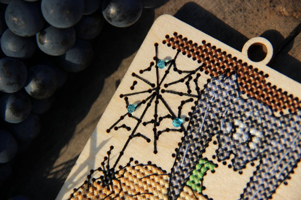 DIY Cross stitch kit on wood