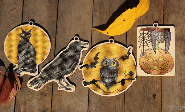 DIY Cross stitch kit on wood