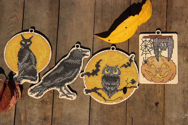 DIY Cross stitch kit on wood