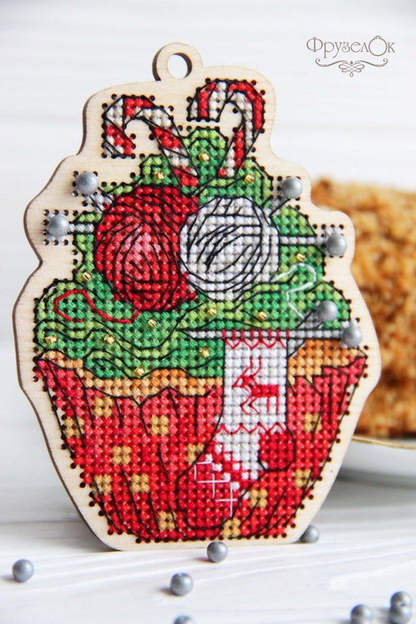 DIY Cross stitch kit on wood