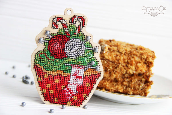 DIY Cross stitch kit on wood