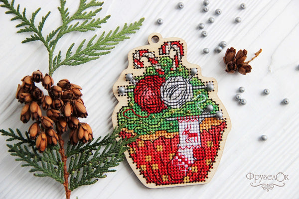 DIY Cross stitch kit on wood