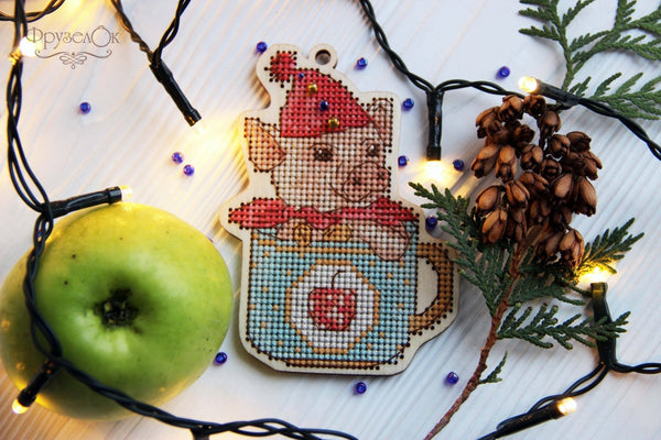 DIY Cross stitch kit on wood
