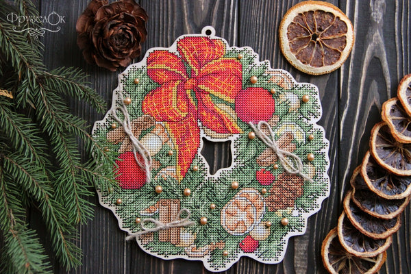 DIY Cross stitch kit on wood
