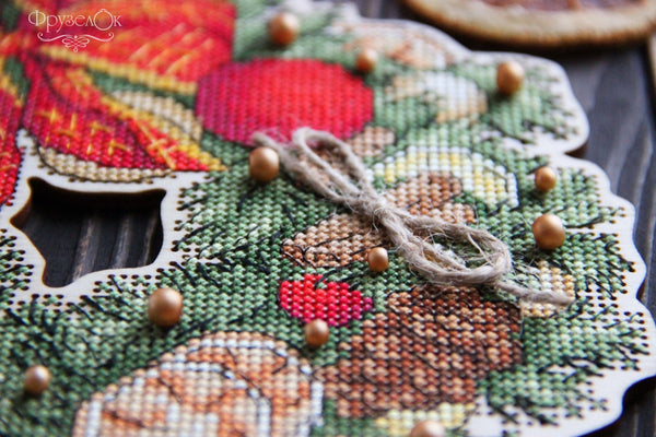 DIY Cross stitch kit on wood