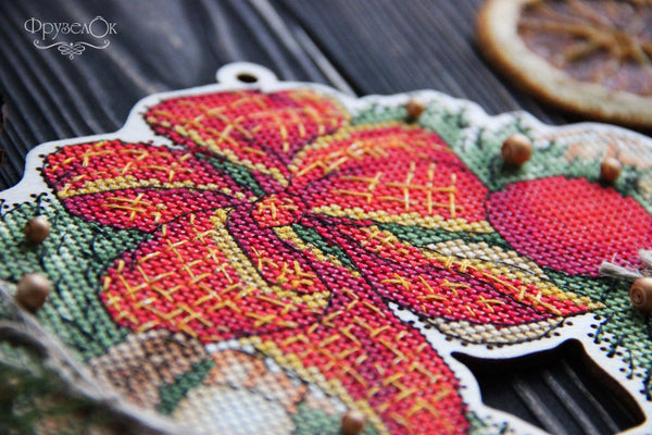 DIY Cross stitch kit on wood