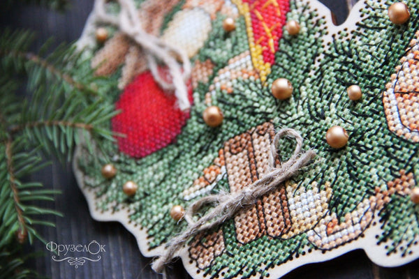 DIY Cross stitch kit on wood