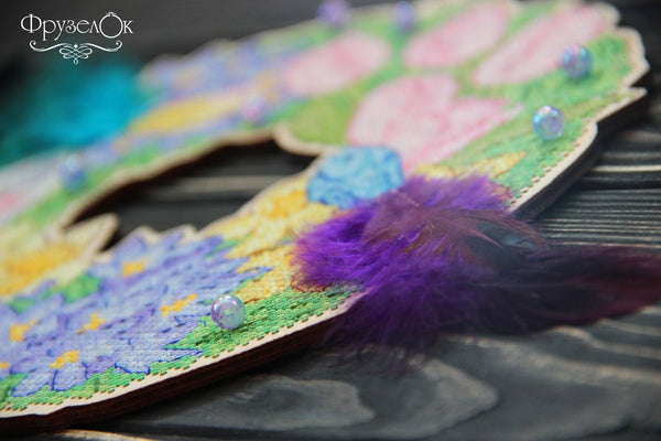 DIY Cross stitch kit on wood